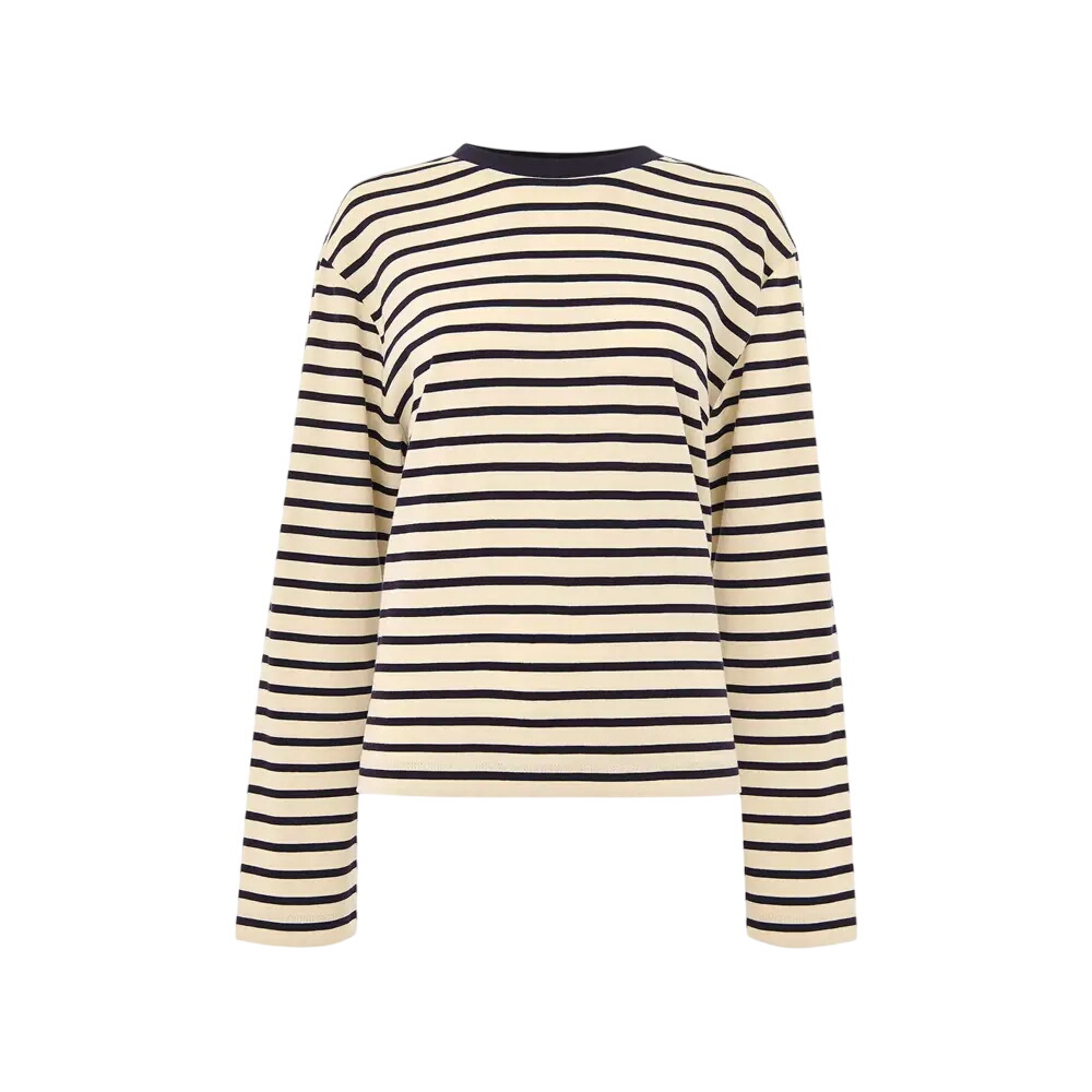 Whistles Ivory Stripe Cotton Jersey